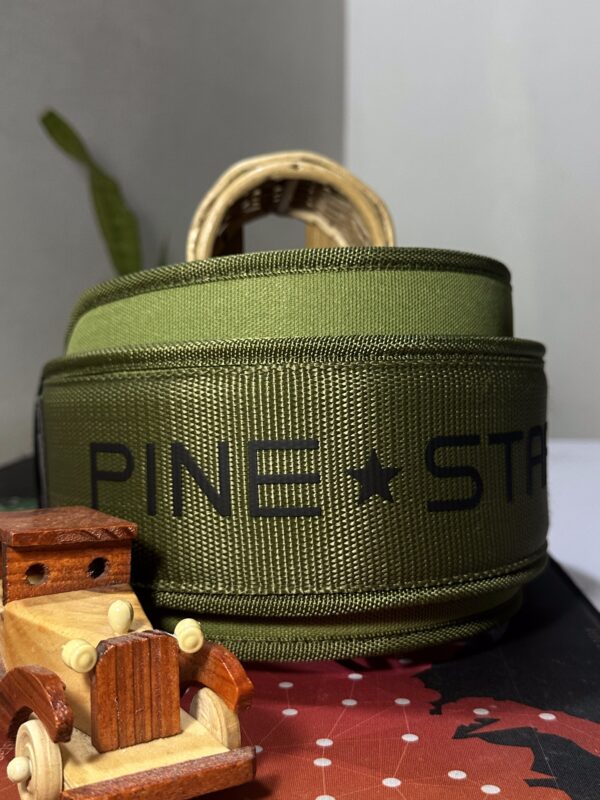 Pine Start MaxSupport Belt (Imported from China) | Dual-Layer Design for Maximum Support and a Smooth Fit | Colour : Olive And Black - Image 3
